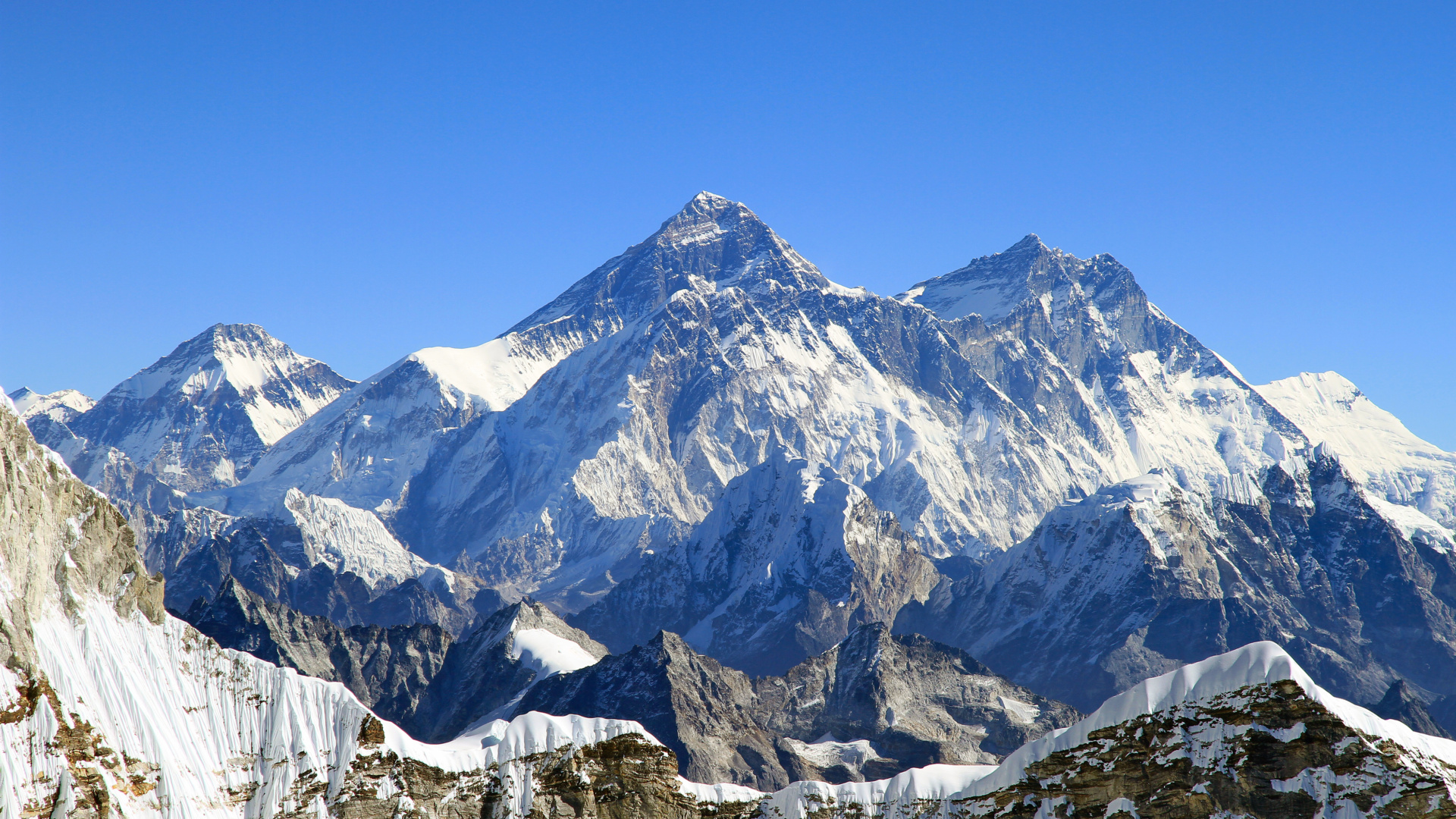 Blick vom Pacharmo Peak auf den Mount Everest